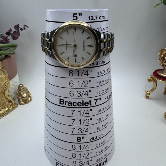 Citizen Eco-drive E011 Stainless Steel Crystal Bezel Ladies Watch Qye6 - Picture 4 of 8